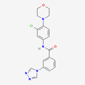 molecular formula C19H18ClN5O2 B5486201 N-[3-chloro-4-(4-morpholinyl)phenyl]-3-(4H-1,2,4-triazol-4-yl)benzamide 