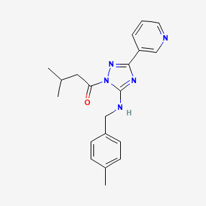 N-(4-methylbenzyl)-1-(3-methylbutanoyl)-3-(3-pyridinyl)-1H-1,2,4-triazol-5-amine