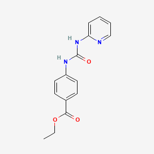molecular formula C15H15N3O3 B5486234 ethyl 4-{[(2-pyridinylamino)carbonyl]amino}benzoate 