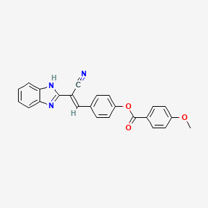 4-[2-(1H-benzimidazol-2-yl)-2-cyanovinyl]phenyl 4-methoxybenzoate