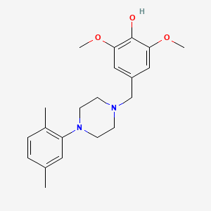 molecular formula C21H28N2O3 B5486241 4-{[4-(2,5-dimethylphenyl)-1-piperazinyl]methyl}-2,6-dimethoxyphenol 