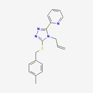 molecular formula C18H18N4S B5486263 2-{4-allyl-5-[(4-methylbenzyl)thio]-4H-1,2,4-triazol-3-yl}pyridine 