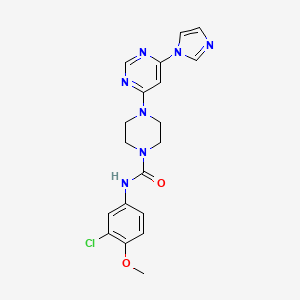 molecular formula C19H20ClN7O2 B5486269 N-(3-chloro-4-methoxyphenyl)-4-[6-(1H-imidazol-1-yl)-4-pyrimidinyl]-1-piperazinecarboxamide 