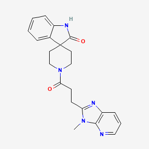 molecular formula C22H23N5O2 B5486314 1'-[3-(3-methyl-3H-imidazo[4,5-b]pyridin-2-yl)propanoyl]spiro[indole-3,4'-piperidin]-2(1H)-one 