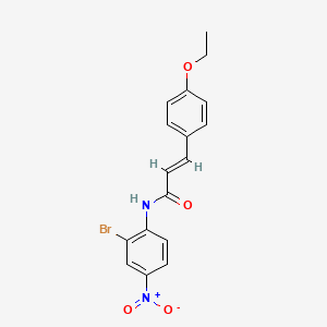 molecular formula C17H15BrN2O4 B5486329 N-(2-bromo-4-nitrophenyl)-3-(4-ethoxyphenyl)acrylamide 