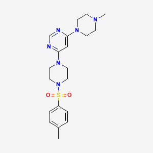 4-{4-[(4-methylphenyl)sulfonyl]-1-piperazinyl}-6-(4-methyl-1-piperazinyl)pyrimidine