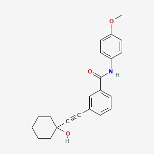 3-[(1-hydroxycyclohexyl)ethynyl]-N-(4-methoxyphenyl)benzamide
