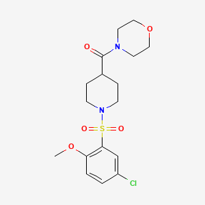 molecular formula C17H23ClN2O5S B5486352 4-({1-[(5-chloro-2-methoxyphenyl)sulfonyl]-4-piperidinyl}carbonyl)morpholine 
