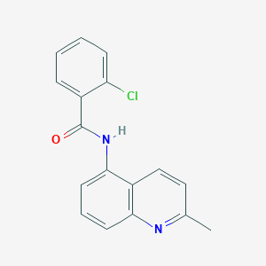 molecular formula C17H13ClN2O B5486360 2-chloro-N-(2-methyl-5-quinolinyl)benzamide 