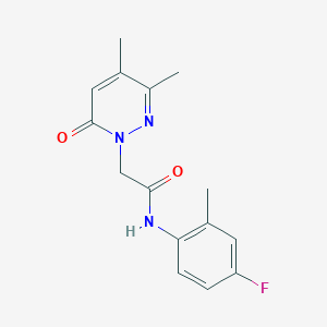 2-(3,4-dimethyl-6-oxo-1(6H)-pyridazinyl)-N-(4-fluoro-2-methylphenyl)acetamide
