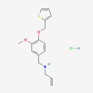 molecular formula C16H20ClNO2S B5486380 N-[3-methoxy-4-(2-thienylmethoxy)benzyl]-2-propen-1-amine hydrochloride 