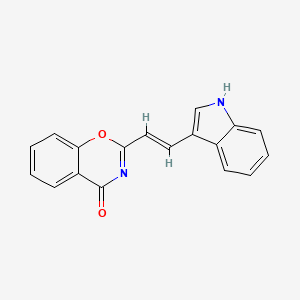molecular formula C18H12N2O2 B5486387 2-[2-(1H-indol-3-yl)vinyl]-4H-1,3-benzoxazin-4-one 