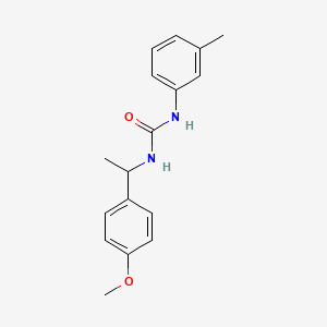 molecular formula C17H20N2O2 B5486405 N-[1-(4-methoxyphenyl)ethyl]-N'-(3-methylphenyl)urea 