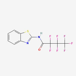 molecular formula C11H5F7N2OS B5486413 N-1,3-benzothiazol-2-yl-2,2,3,3,4,4,4-heptafluorobutanamide 