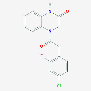 molecular formula C16H12ClFN2O2 B5486452 4-[(4-chloro-2-fluorophenyl)acetyl]-3,4-dihydro-2(1H)-quinoxalinone 
