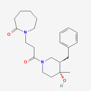 molecular formula C22H32N2O3 B5486473 1-{3-[(3S*,4R*)-3-benzyl-4-hydroxy-4-methylpiperidin-1-yl]-3-oxopropyl}azepan-2-one 