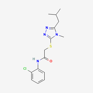 molecular formula C15H19ClN4OS B5486480 N-(2-chlorophenyl)-2-[(5-isobutyl-4-methyl-4H-1,2,4-triazol-3-yl)thio]acetamide 