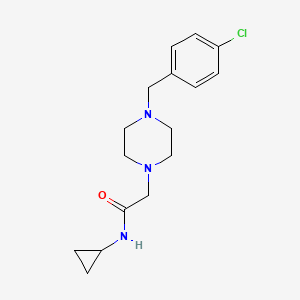 molecular formula C16H22ClN3O B5486485 2-[4-(4-chlorobenzyl)-1-piperazinyl]-N-cyclopropylacetamide 