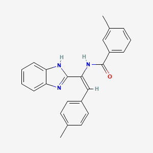 molecular formula C24H21N3O B5486486 N-[1-(1H-benzimidazol-2-yl)-2-(4-methylphenyl)vinyl]-3-methylbenzamide 