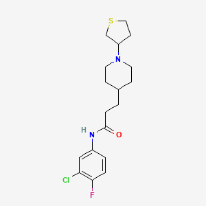 N-(3-chloro-4-fluorophenyl)-3-[1-(tetrahydro-3-thienyl)-4-piperidinyl]propanamide