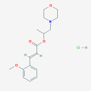 molecular formula C17H24ClNO4 B5486504 1-methyl-2-(4-morpholinyl)ethyl 3-(2-methoxyphenyl)acrylate hydrochloride 