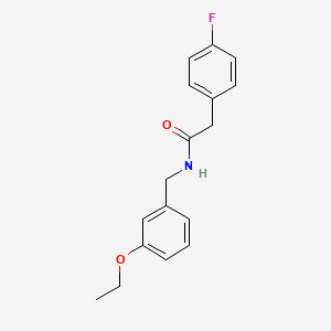 molecular formula C17H18FNO2 B5486510 N-(3-ethoxybenzyl)-2-(4-fluorophenyl)acetamide 