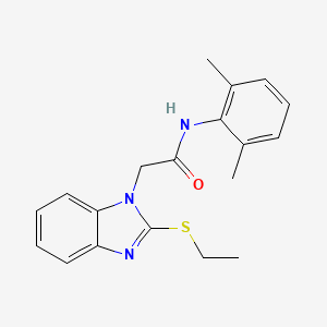 molecular formula C19H21N3OS B5486513 N-(2,6-dimethylphenyl)-2-[2-(ethylthio)-1H-benzimidazol-1-yl]acetamide 