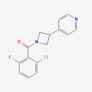 molecular formula C15H12ClFN2O B5486531 4-[1-(2-chloro-6-fluorobenzoyl)-3-azetidinyl]pyridine 