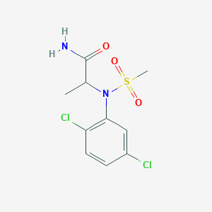 molecular formula C10H12Cl2N2O3S B5486538 N~2~-(2,5-dichlorophenyl)-N~2~-(methylsulfonyl)alaninamide 