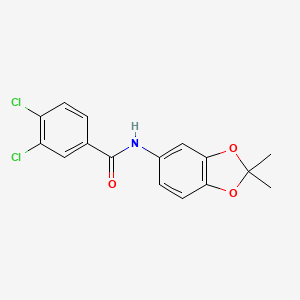 molecular formula C16H13Cl2NO3 B5486549 3,4-dichloro-N-(2,2-dimethyl-1,3-benzodioxol-5-yl)benzamide 