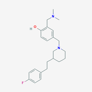 molecular formula C23H31FN2O B5486565 2-[(dimethylamino)methyl]-4-({3-[2-(4-fluorophenyl)ethyl]-1-piperidinyl}methyl)phenol 