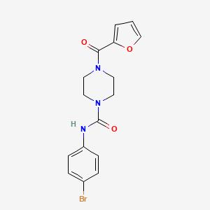 molecular formula C16H16BrN3O3 B5486576 N-(4-bromophenyl)-4-(2-furoyl)-1-piperazinecarboxamide 