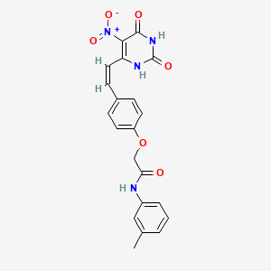 molecular formula C21H18N4O6 B5486606 N-(3-methylphenyl)-2-{4-[2-(5-nitro-2,6-dioxo-1,2,3,6-tetrahydro-4-pyrimidinyl)vinyl]phenoxy}acetamide 