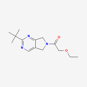 molecular formula C14H21N3O2 B5486623 2-tert-butyl-6-(ethoxyacetyl)-6,7-dihydro-5H-pyrrolo[3,4-d]pyrimidine 