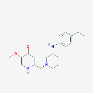 molecular formula C21H29N3O2 B5486640 2-({3-[(4-isopropylphenyl)amino]-1-piperidinyl}methyl)-5-methoxy-4-pyridinol 