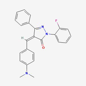 4-[4-(dimethylamino)benzylidene]-2-(2-fluorophenyl)-5-phenyl-2,4-dihydro-3H-pyrazol-3-one