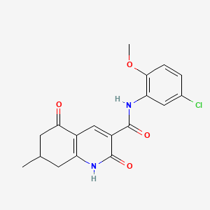 N-(5-chloro-2-methoxyphenyl)-7-methyl-2,5-dioxo-1,2,5,6,7,8-hexahydro-3-quinolinecarboxamide