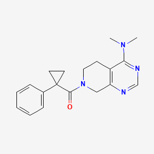 molecular formula C19H22N4O B5486671 N,N-dimethyl-7-[(1-phenylcyclopropyl)carbonyl]-5,6,7,8-tetrahydropyrido[3,4-d]pyrimidin-4-amine 