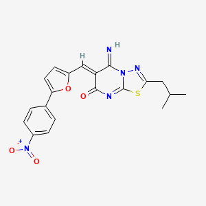 molecular formula C20H17N5O4S B5486675 5-imino-2-isobutyl-6-{[5-(4-nitrophenyl)-2-furyl]methylene}-5,6-dihydro-7H-[1,3,4]thiadiazolo[3,2-a]pyrimidin-7-one 