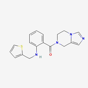 molecular formula C18H18N4OS B5486687 2-(5,6-dihydroimidazo[1,5-a]pyrazin-7(8H)-ylcarbonyl)-N-(2-thienylmethyl)aniline 