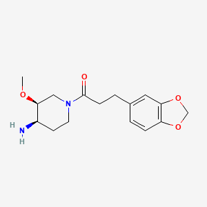 (3S*,4R*)-1-[3-(1,3-benzodioxol-5-yl)propanoyl]-3-methoxypiperidin-4-amine