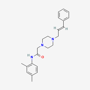 molecular formula C23H29N3O B5486729 N-(2,4-dimethylphenyl)-2-[4-(3-phenyl-2-propen-1-yl)-1-piperazinyl]acetamide 