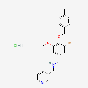molecular formula C22H24BrClN2O2 B5486738 {3-bromo-5-methoxy-4-[(4-methylbenzyl)oxy]benzyl}(3-pyridinylmethyl)amine hydrochloride 