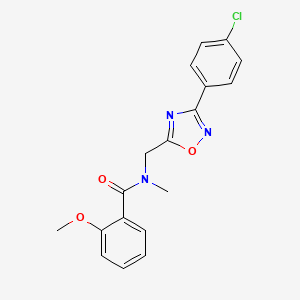 molecular formula C18H16ClN3O3 B5486765 N-{[3-(4-chlorophenyl)-1,2,4-oxadiazol-5-yl]methyl}-2-methoxy-N-methylbenzamide 