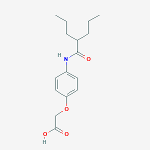 molecular formula C16H23NO4 B5486776 {4-[(2-propylpentanoyl)amino]phenoxy}acetic acid 