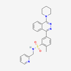 2-methyl-5-(4-piperidin-1-ylphthalazin-1-yl)-N-(pyridin-2-ylmethyl)benzenesulfonamide