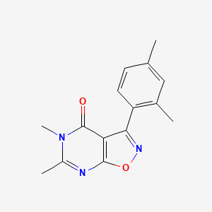 molecular formula C15H15N3O2 B5486783 3-(2,4-dimethylphenyl)-5,6-dimethylisoxazolo[5,4-d]pyrimidin-4(5H)-one 