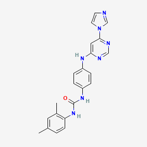 N-(2,4-dimethylphenyl)-N'-(4-{[6-(1H-imidazol-1-yl)-4-pyrimidinyl]amino}phenyl)urea