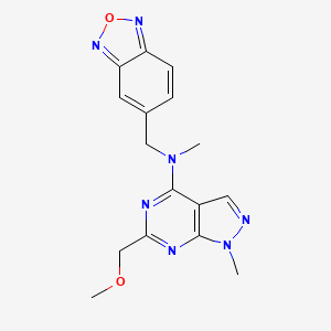 N-(2,1,3-benzoxadiazol-5-ylmethyl)-6-(methoxymethyl)-N,1-dimethyl-1H-pyrazolo[3,4-d]pyrimidin-4-amine