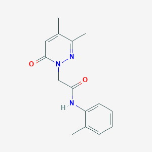 molecular formula C15H17N3O2 B5486800 2-(3,4-dimethyl-6-oxo-1(6H)-pyridazinyl)-N-(2-methylphenyl)acetamide 